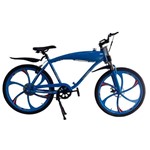 Assistência Técnica e Garantia do produto Bicicleta com Tanque Embutido - Quadro de Alumínio Reforçado para Motorização - Azul