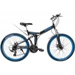 Assistência Técnica e Garantia do produto Bicicleta Dobrável Aro 26 Bicimoto 21 Marchas – Preta/Azul