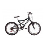 Assistência Técnica e Garantia do produto Bicicleta Infantil Aro 20 Dupla Suspensão 6v Status - Preta
