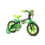 Assistência Técnica e Garantia do produto Bicicleta Infantil Masculina Preto Verde Aro 12 Black 12