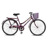 Assistência Técnica e Garantia do produto Bicicleta Kyklos Aro 26 Circular 5.4 Freio Manual com Cesta Violeta