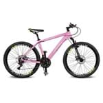 Assistência Técnica e Garantia do produto Bicicleta Kyklos Aro 26 Kivnon 8.5 Freio a Disco 21V Rosa/Verde