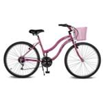 Assistência Técnica e Garantia do produto Bicicleta Kyklos Aro 26 Leme 6.5 Freio Manual com Cesta 21V Rosa