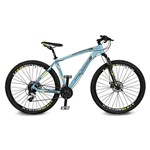 Assistência Técnica e Garantia do produto Bicicleta Kyklos Aro 29 Endurance 9.7 24V Freio a Disco com Suspensão A-36 Azul/Amarelo