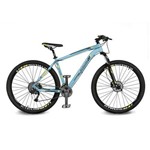 Assistência Técnica e Garantia do produto Bicicleta Kyklos Aro 29 Endurance 9.9 27 V. Freio Hidráulica com Trava Azul/Amarelo
