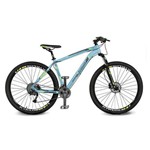 Assistência Técnica e Garantia do produto Bicicleta Kyklos Aro 29 Endurance 9.9 27 V. Freio Hidráulica com Trava Azul/Verde