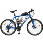 Assistência Técnica e Garantia do produto Bicicleta Motorizada 48cc 2 Tempos - Quadro de Aço Hi-Ten - Azul