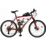 Assistência Técnica e Garantia do produto Bicicleta Motorizada 80cc 2 Tempos - Quadro de Aço Hi-Ten - Vermelha