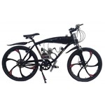 Assistência Técnica e Garantia do produto Bicicleta Motorizada Motor 80cc 2 Tempos PRETO - com Tanque Embutido Vermelha