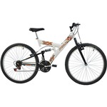 Assistência Técnica e Garantia do produto Bicicleta Polimet Kanguru Aro 26 18 Marchas Full Suspension - Branca