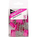 Assistência Técnica e Garantia do produto Binder Clips Pop Office Pequeno Metal Rosa com 15 Unidades - Tris