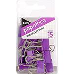 Assistência Técnica e Garantia do produto Binder Clips Pop Office Pequeno Metal Roxo com 15 Unidades - Tris