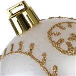 Assistência Técnica e Garantia do produto Bola Bella Veneza Glitter Pérola e Dourado 10cm - Decorville