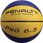 Assistência Técnica e Garantia do produto Bola de Basquete Pró 6.5 Oficial Feminino Amarelo e Azul - Penalty