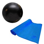 Assistência Técnica e Garantia do produto Kit Bola de Exercícios Fit Ball Training 55cm Pretorian + Tapete de Yoga Azul Liveup LS3231B