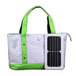Assistência Técnica e Garantia do produto Bolsa Solar - Modelo Praia Cor Branca com Alça Verde - Modelo 3 em 1: Bolsa, Placa Solar e Bateria