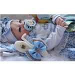 Assistência Técnica e Garantia do produto Boneca Bebê Real Reborn Brinquedo Surpresa Menina Azul Loira