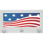 Assistência Técnica e Garantia do produto Cabideiro de Parede Flag United States 3 Ganchos Branco - Kapos