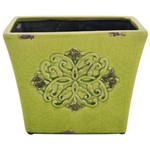 Assistência Técnica e Garantia do produto Cachepot de Cerâmica Mandala Verde I