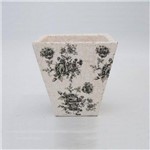 Assistência Técnica e Garantia do produto Cachepot em Cerâmica C/ Desenho de Flores Modelo 21