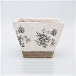 Assistência Técnica e Garantia do produto Cachepot em Cerâmica C/ Desenho de Flores Modelo 17
