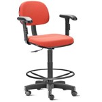 Assistência Técnica e Garantia do produto Cadeira Alta com Braços com Rodízios Tecido Vermelho Cb09