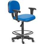 Assistência Técnica e Garantia do produto Cadeira Caixa Alta com Braços com Rodízios Courvim Azul Royal Cb03