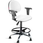 Assistência Técnica e Garantia do produto Cadeira Caixa Alta Portaria Recepção com Braços Branco Cb23