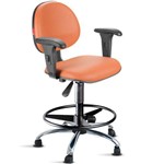 Assistência Técnica e Garantia do produto Cadeira Caixa Alta Portaria Recepção com Braços Laranja Cb23