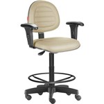 Assistência Técnica e Garantia do produto Cadeira Caixa Alta Portaria Recepção Costura Braços Bege Cb76