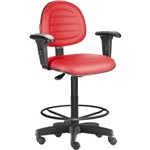 Assistência Técnica e Garantia do produto Cadeira Caixa Alta Portaria Recepção Costura Braços Vermelho Cb76