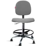 Assistência Técnica e Garantia do produto Cadeira Caixa Alta Portaria Recepção Tecido Cinza Cb31