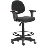Assistência Técnica e Garantia do produto Cadeira Caixa Alta Portaria Recepção Tecido com Braços Preto Cb35