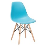 Assistência Técnica e Garantia do produto Cadeira Charles Eames Eiffel DSW - Azul Tiffany - Madeira Clara