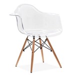 Assistência Técnica e Garantia do produto Cadeira Charles Eames Eiffel em Policarbonato com Braços e Base em Madeira