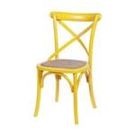 Assistência Técnica e Garantia do produto Cadeira de Madeira e Assento em Rattan 115 OR Design Amarelo