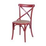 Assistência Técnica e Garantia do produto Cadeira de Madeira e Assento em Rattan 115 OR Design Vermelho
