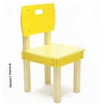 Assistência Técnica e Garantia do produto Cadeira de Madeira Quadrada Amarela NewArt