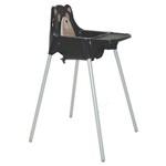 Assistência Técnica e Garantia do produto Cadeira de Refeicao Plasticateddy Preta Alta com Pernas de Aluminio Anodizado