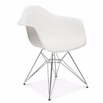 Assistência Técnica e Garantia do produto Cadeira DKR DAW Eames com Braços Eiffel Base Metal - Branca
