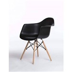 Assistência Técnica e Garantia do produto Cadeira DKR DAW Eames com Braços Eiffel Wood Base Madeira - Preta
