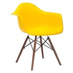 Assistência Técnica e Garantia do produto Cadeira Eames DAW - Amarelo - Madeira Escura