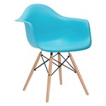 Assistência Técnica e Garantia do produto Cadeira Eames DAW - Azul Tiffany - Madeira Clara