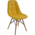 Assistência Técnica e Garantia do produto Cadeira Eiffel Sem Braço Botone Poliuretano Amarelo - Rivatti