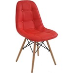 Assistência Técnica e Garantia do produto Cadeira Eiffel Sem Braço Botone Poliuretano Vermelho - Rivatti