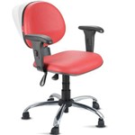 Assistência Técnica e Garantia do produto Cadeira Ergonômica Nr17 com Braços Vermelho Cb25