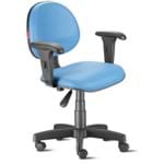 Assistência Técnica e Garantia do produto Cadeira Escritório Giratória Executiva com Braços Courvim Azul Claro Cb20