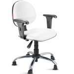 Assistência Técnica e Garantia do produto Cadeira Escritório Giratória Executiva com Braços Courvim Branco Cb19