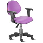 Assistência Técnica e Garantia do produto Cadeira Escritório Giratória Executiva com Braços Courvim Lilás Cb20