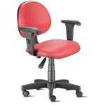 Assistência Técnica e Garantia do produto Cadeira Escritório Giratória Executiva com Braços Courvim Vermelho Cb20